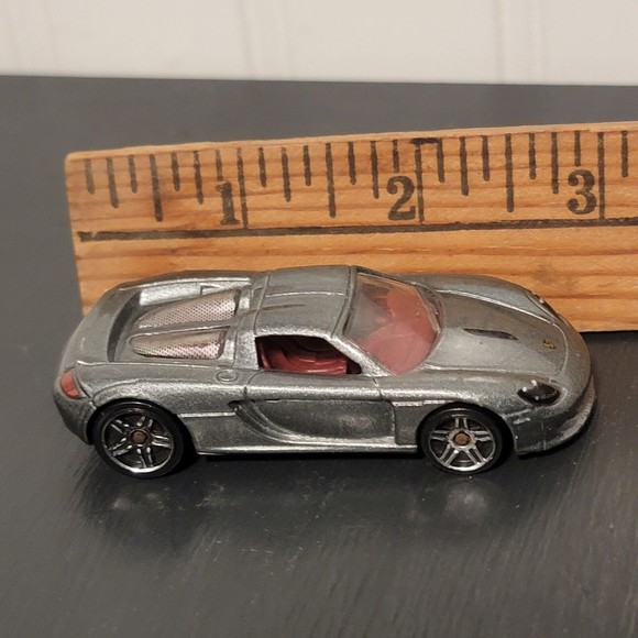 Vintage Hot Wheels Porsche Carrera GT Silver Lightweight Portable‎ Die Cast Cars - Picture 9 of 9